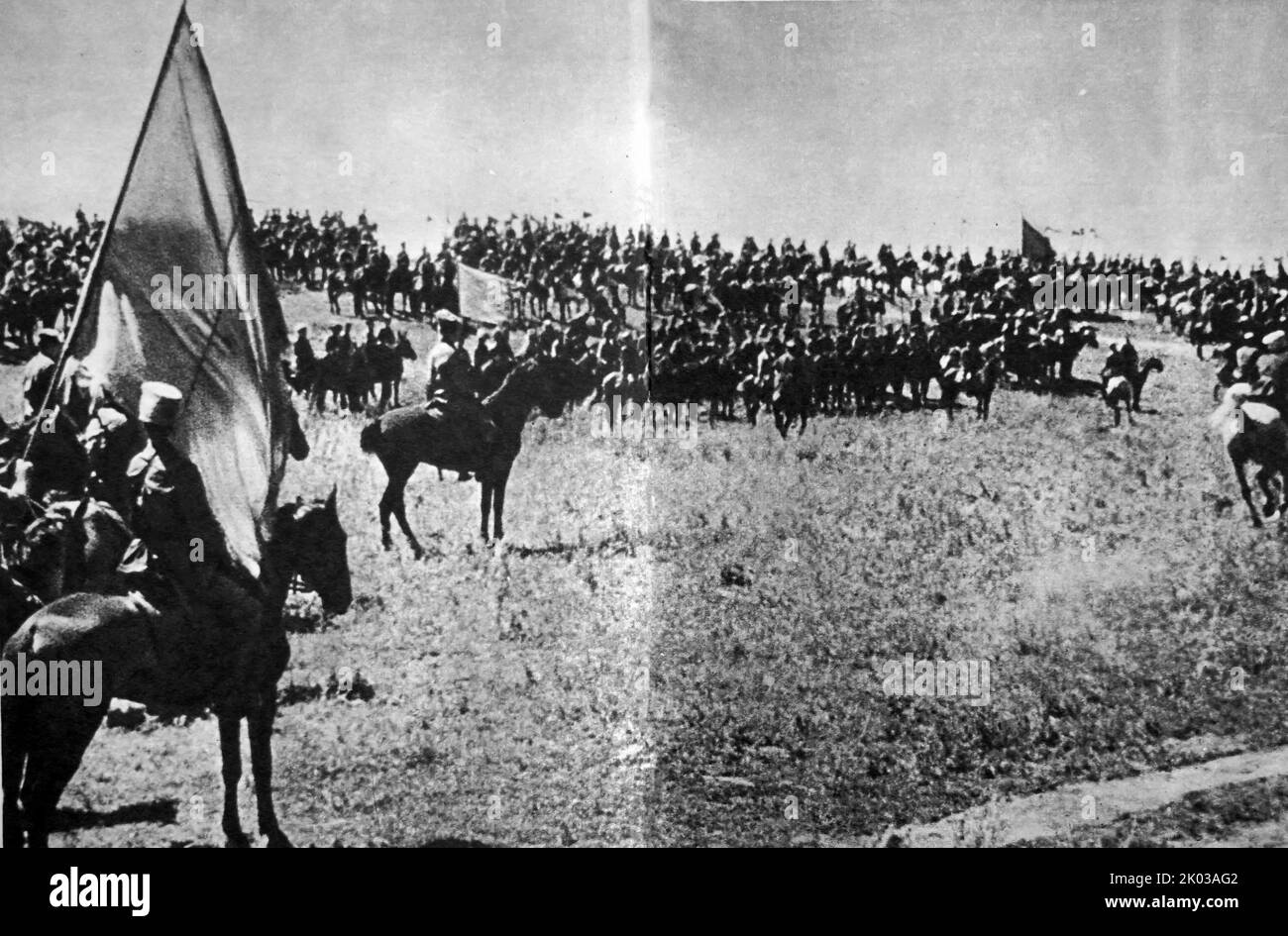 Erste Kavalleriearmee. 1920. Russischer Bürgerkrieg. Stockfoto