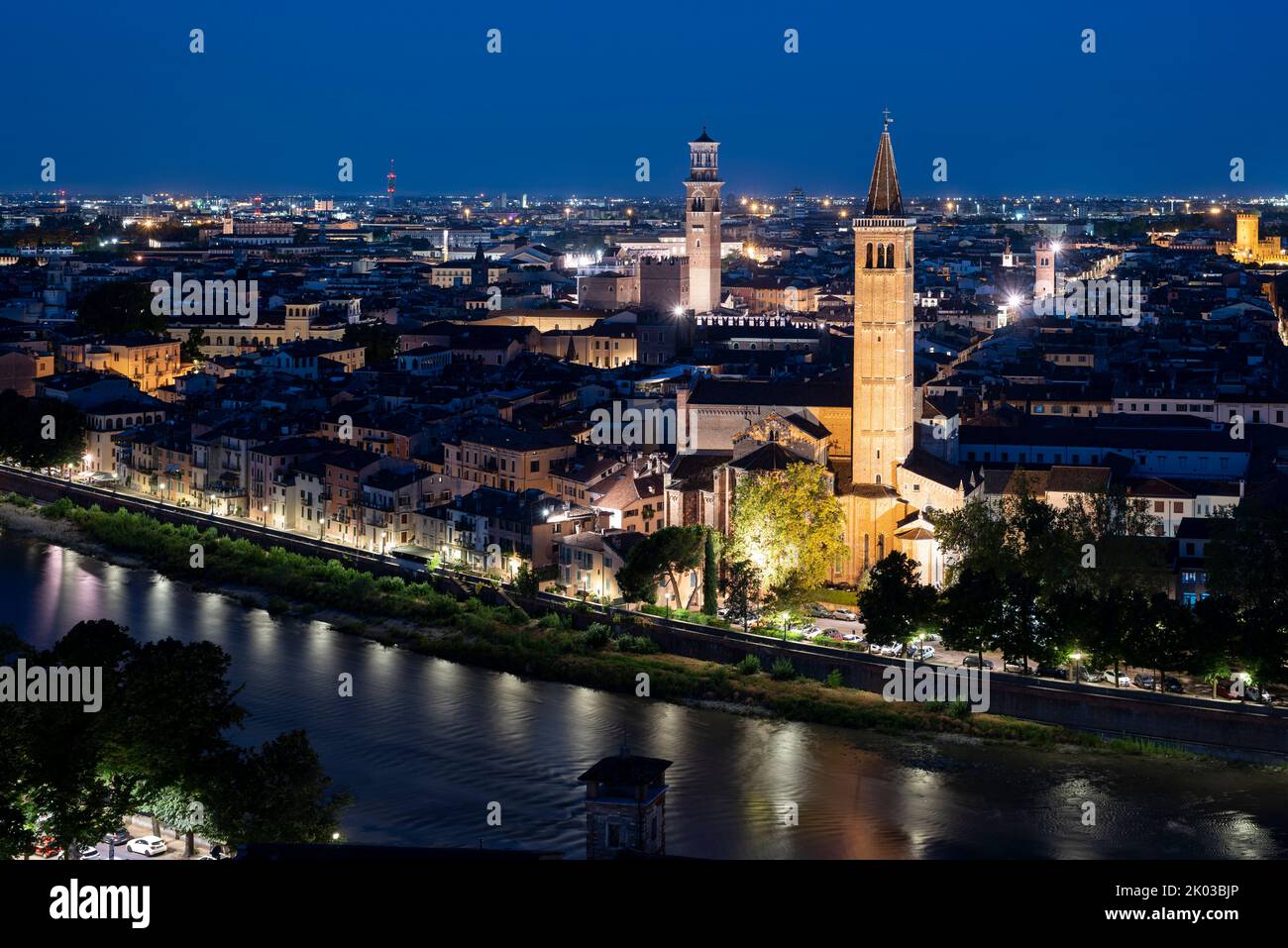 Basilica di Sant' Anastasia, ca. 1290, Italienische Gotik, Etsch, Verona, Venetien, Italien Stockfoto