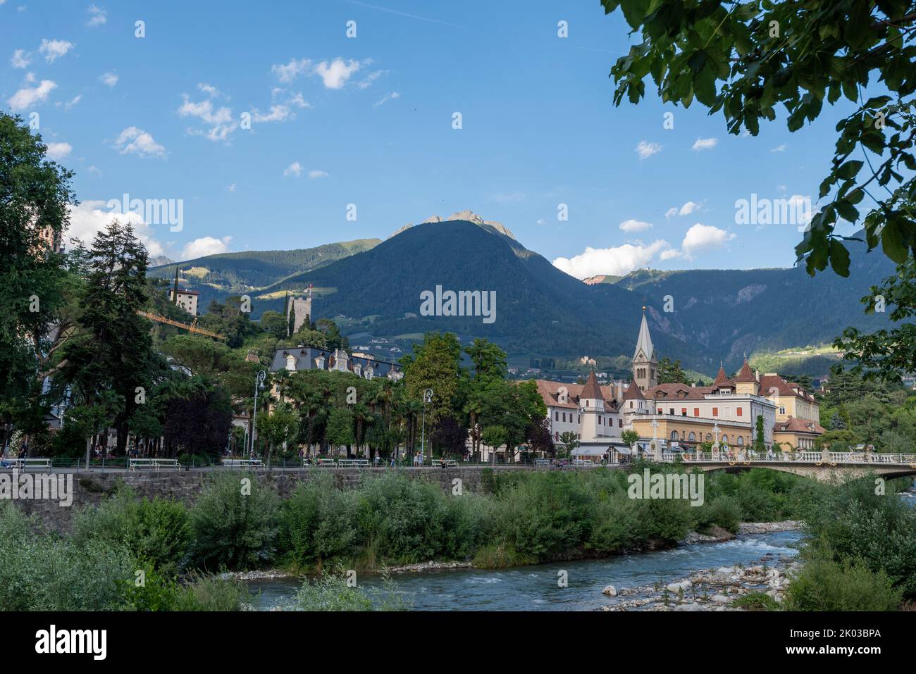 Passer, Kurort Meran, Südtirol, Italien Stockfoto