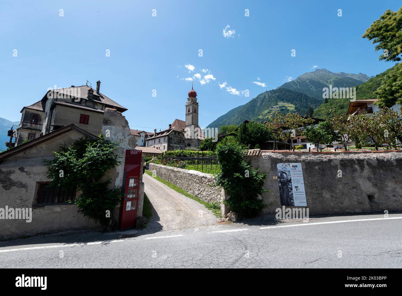 Pfarrkirche St. Peter und Paul, Partschins, Südtirol, Italien Stockfoto