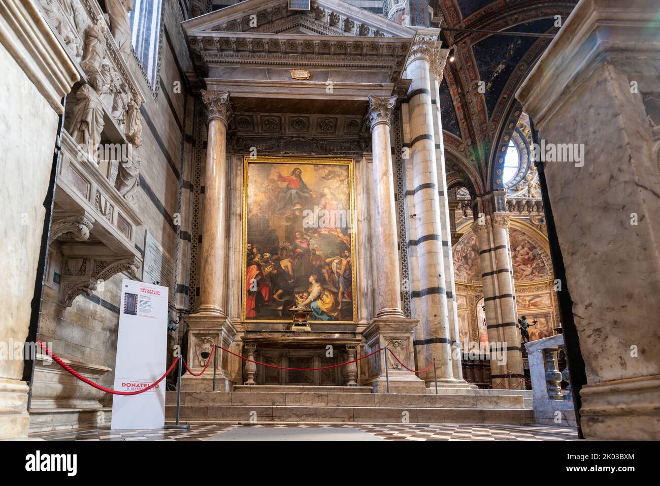 Kathedrale Santa Maria Assunta, Innenraum, Siena, Toskana, Italien Stockfoto