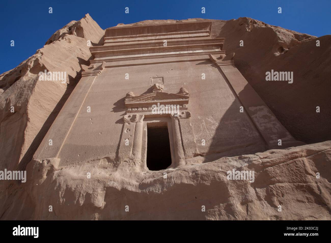 Saudi-Arabien, Madain Saleh, die archäologische Stätte mit dem Nabatäischen Grab des 1.. Jahrhunderts Stockfoto