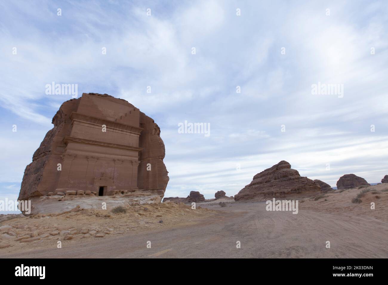 Saudi-Arabien, Madain Saleh, die archäologische Stätte mit dem Nabatäischen Grab des 1.. Jahrhunderts Stockfoto