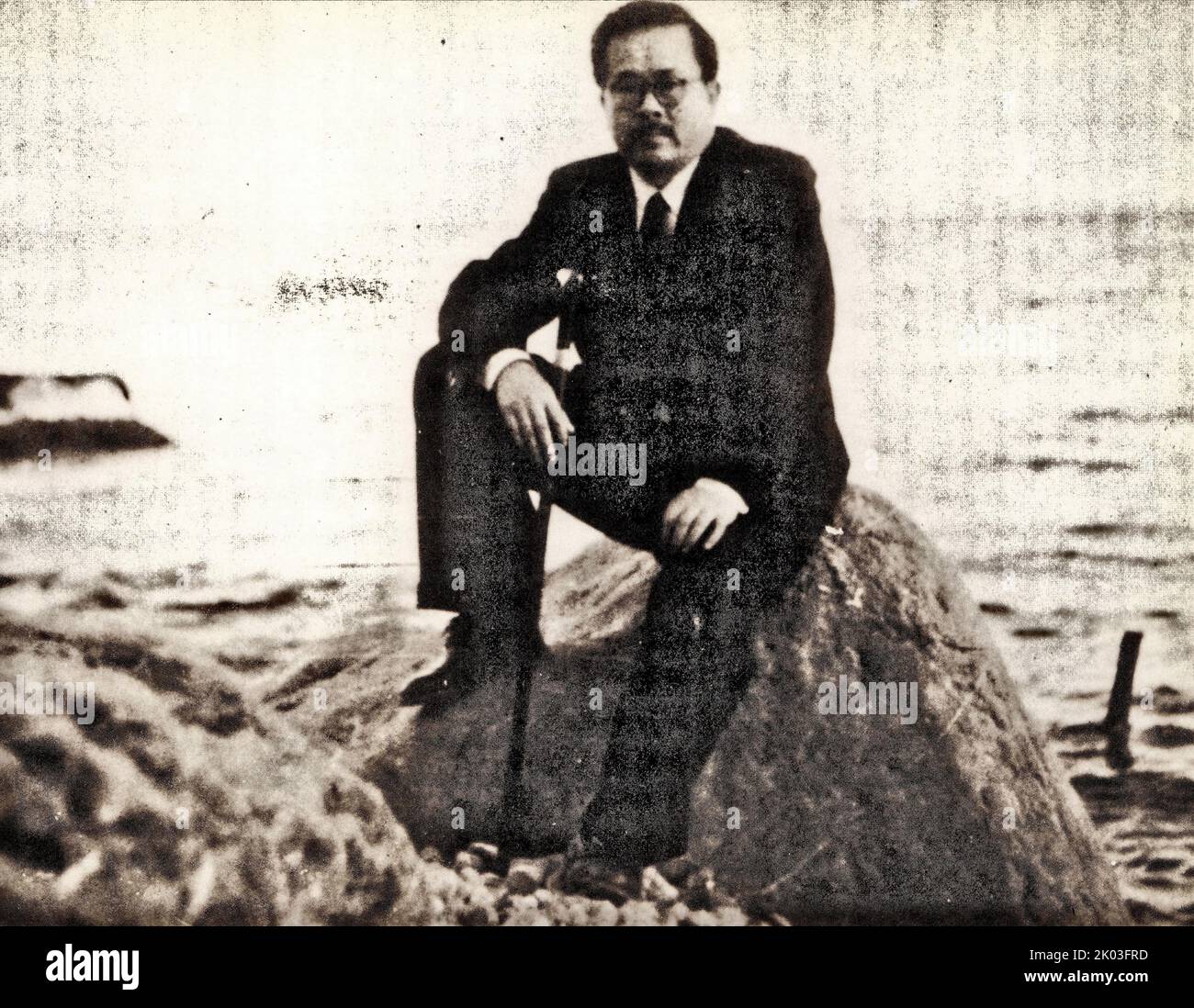 Ren Bishi am Schwarzen Meer. Ren Bishi war ein militärischer und politischer Führer in der frühen Kommunistischen Partei Chinas. Anfang 1930s Stockfoto