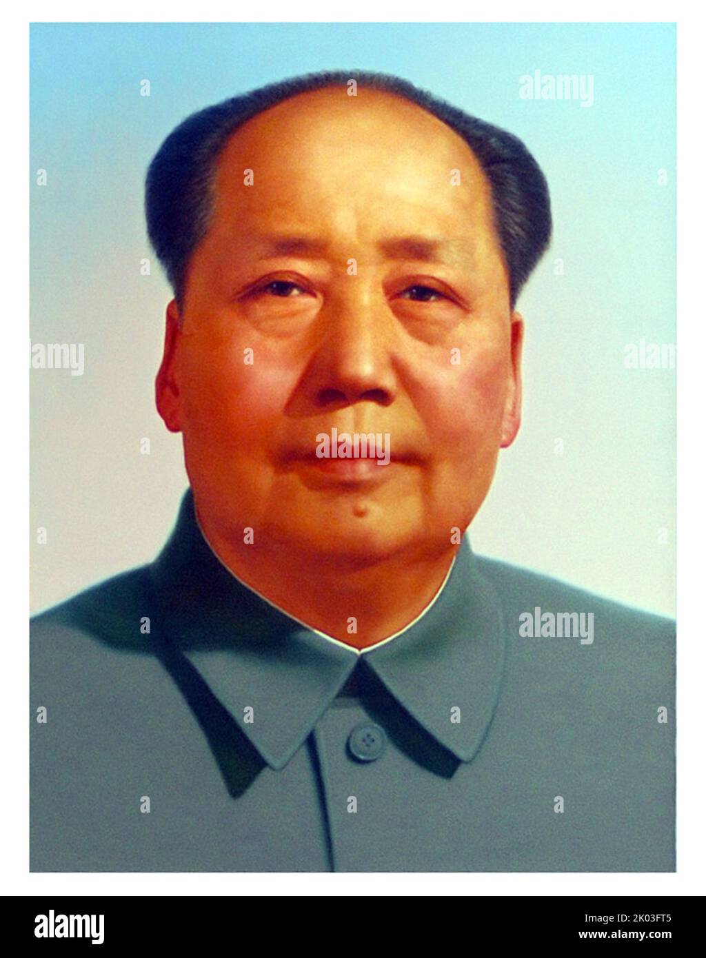 Porträt von Mao Zedong am Tor des Himmlischen Friedens, Peking, China. Mao war Führer der Kommunistischen Partei Chinas. Stockfoto