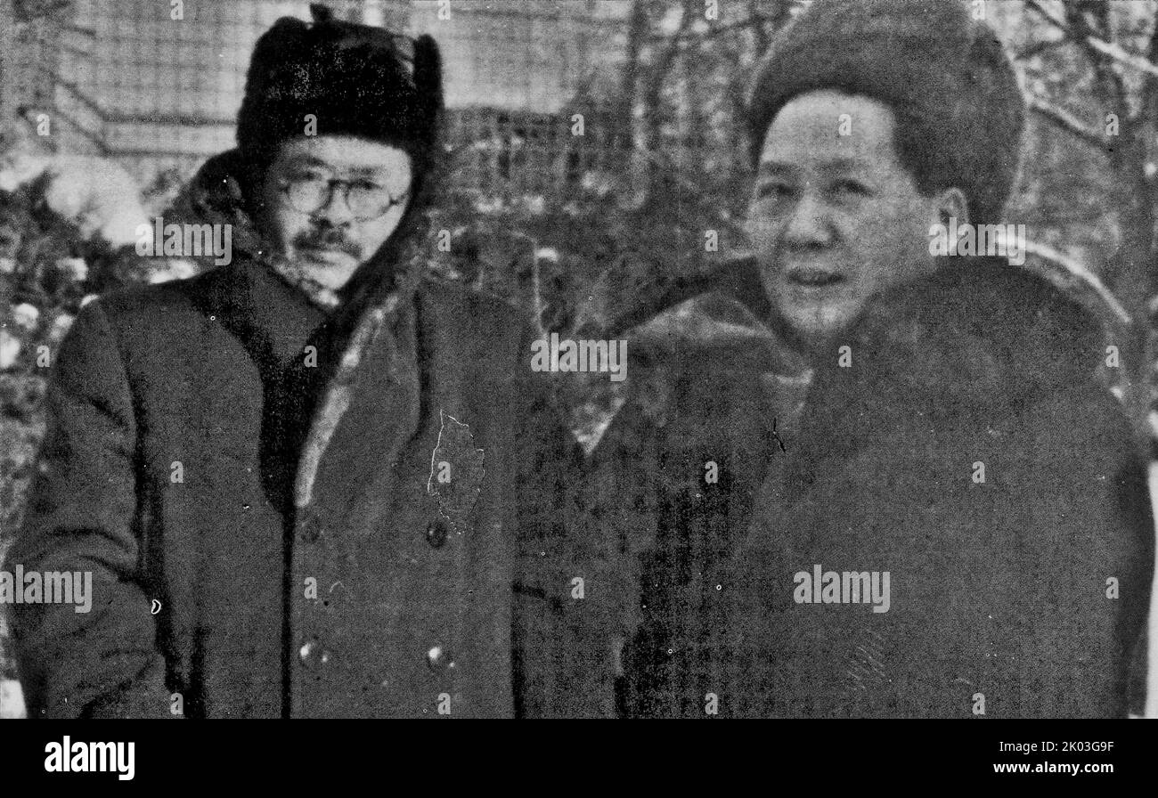 Als Mao Zedong im Dezember die Sowjetunion besuchte, besuchte er Ren Bishi im Sanatorium von Baweh. Ren Bishi war Anfang 1930 militärischer und politischer Führer in der frühen Kommunistischen Partei Chinas. Stockfoto