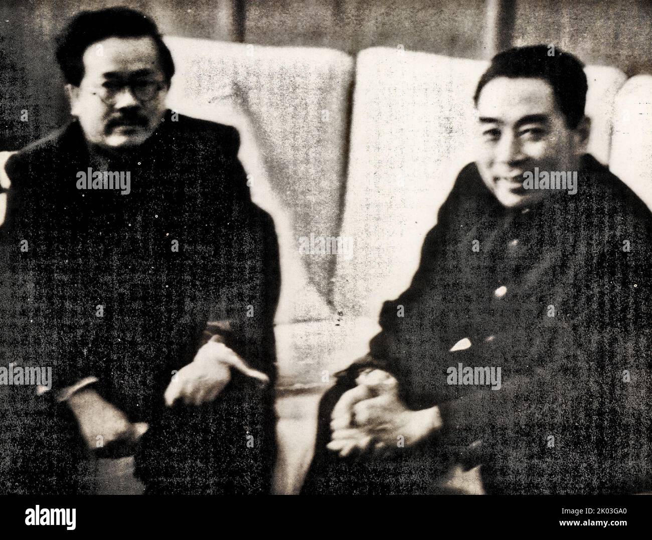 Im Januar besuchte Zhou Enlai Ren Bishi viele Male im Baweh Sanatorium. Ren Bishi war Anfang 1930 militärischer und politischer Führer in der frühen Kommunistischen Partei Chinas. Stockfoto