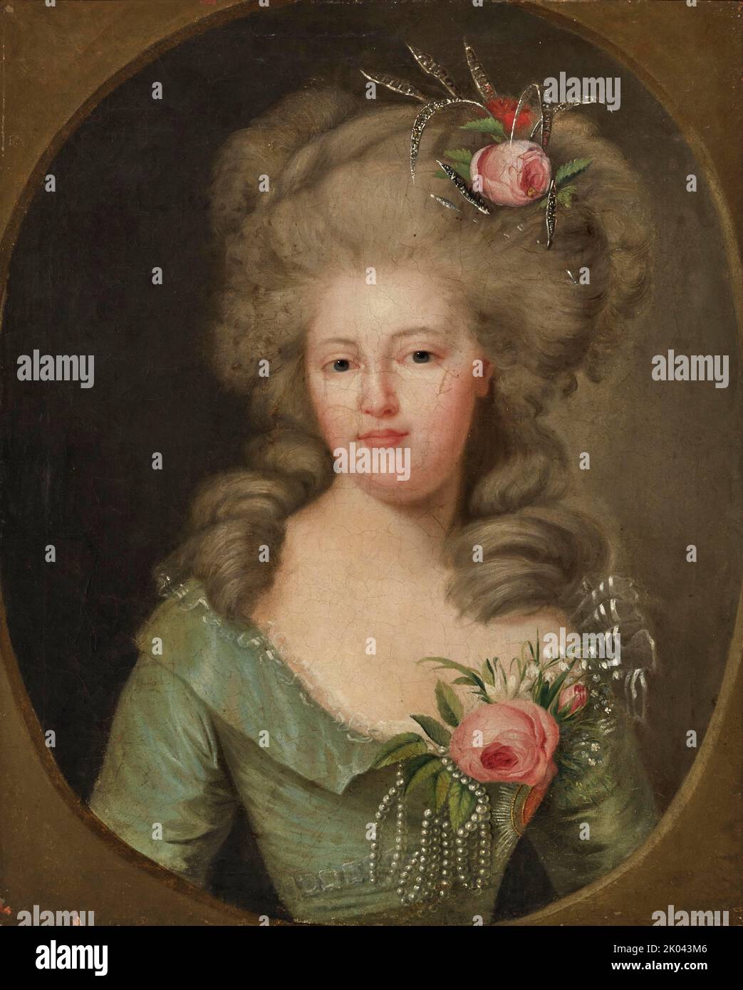 Porträt der Herzogin Maria Feodorovna (Sophie Dorothea von W&#xfc;rttemberg) (1759-1828), zweite Hälfte der 18.. Private Sammlung. Stockfoto