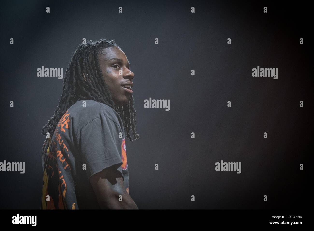 Roskilde, Dänemark. 29., Juni 2022. Der amerikanische Rapper und Texter Polo G spielt ein Live-Konzert während des dänischen Musikfestivals Roskilde Festival 2022 in Roskilde. (Foto: Gonzales Photo - Thomas Rasmussen). Stockfoto