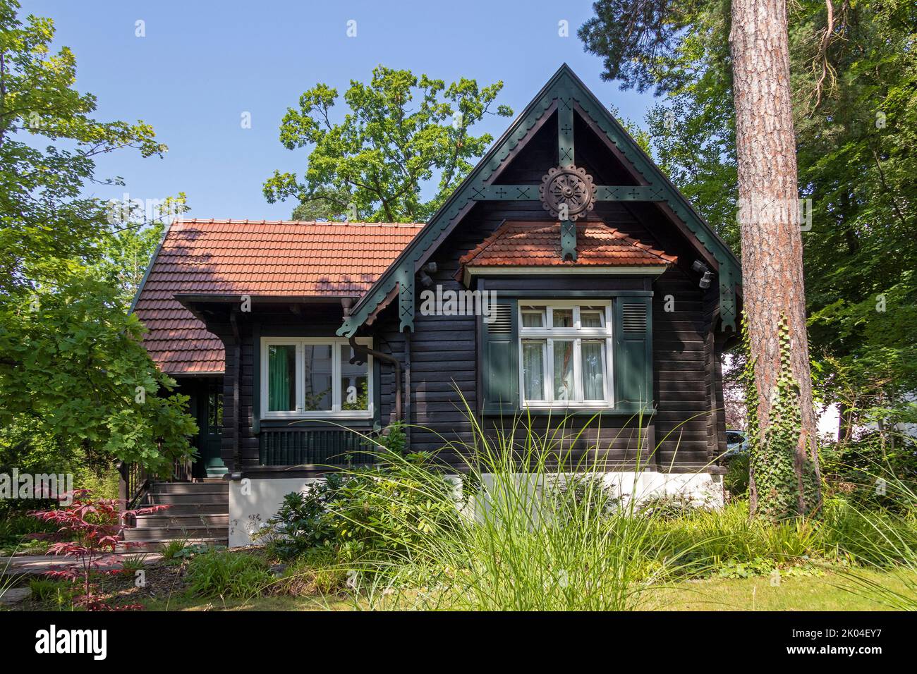 Holzhaus, Sellin, Insel Rügen, Mecklenburg-Vorpommern, Deutschland Stockfoto