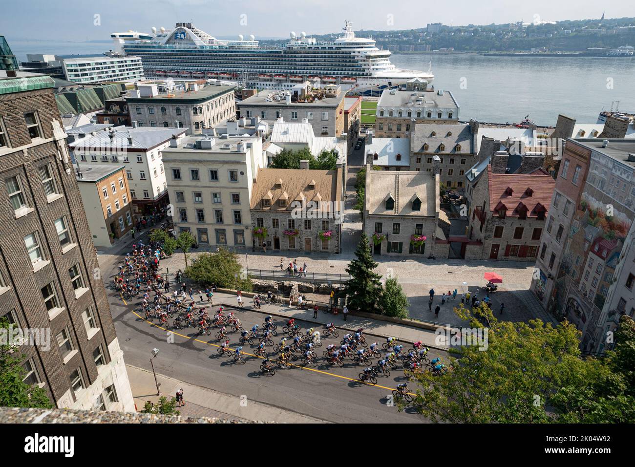 9. September 2022, Quebec City, Quebec, Kanada: Die Hauptakquels fahren beim Grand Prix Cycliste de Québec, Quebec City, Quebec, Kanada am 09. Und 2022. September. (Bild: © Patrice Lapointe/ZUMA Press Wire) Stockfoto