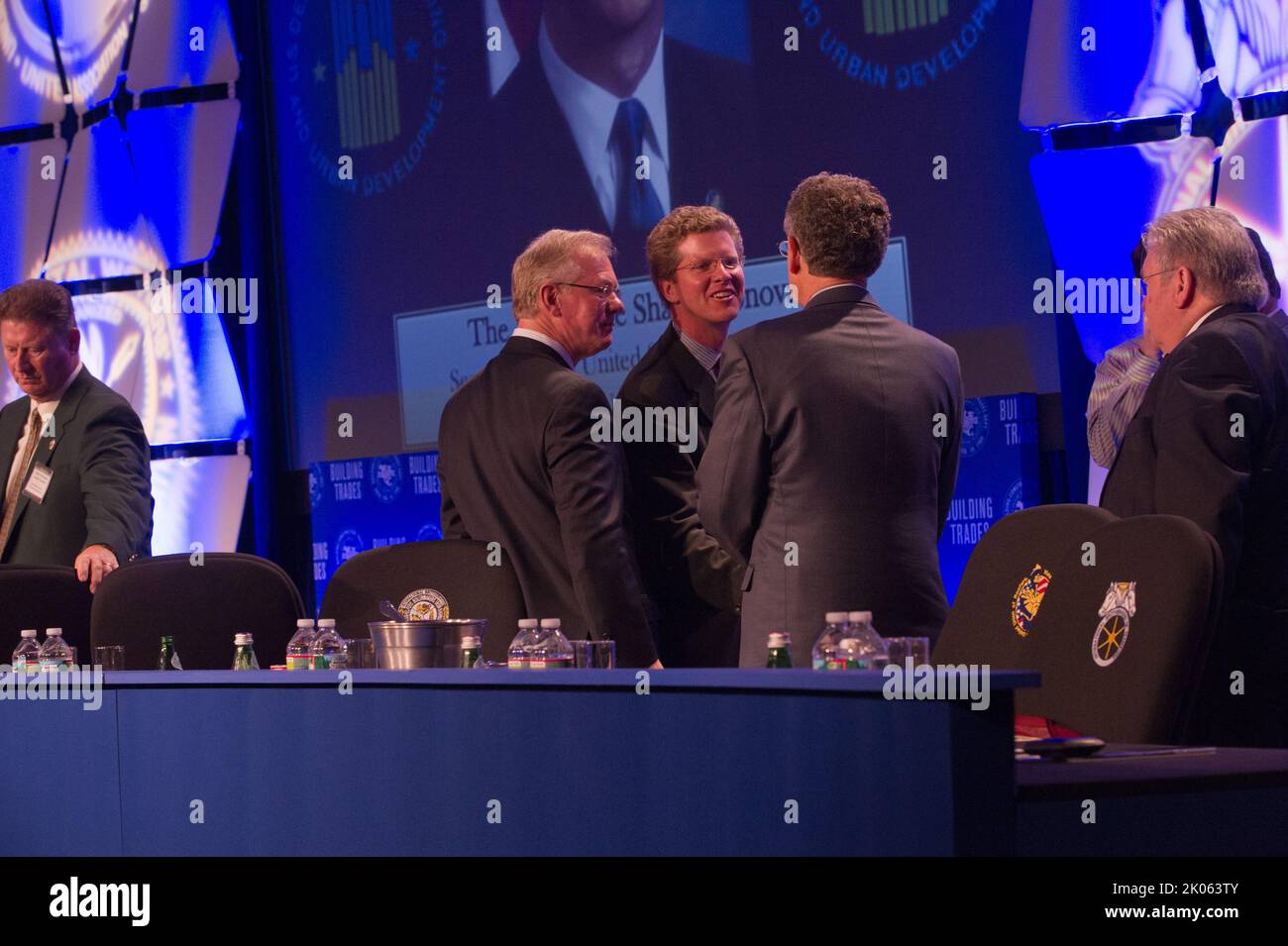 Aktivitäten bei der Konferenz der American Federation of Labor-Congress of Industrial Organizations (AFL-CIO) zum Bau- und Baugewerbe, mit Ansprache von Minister Shaun Donovan. Stockfoto