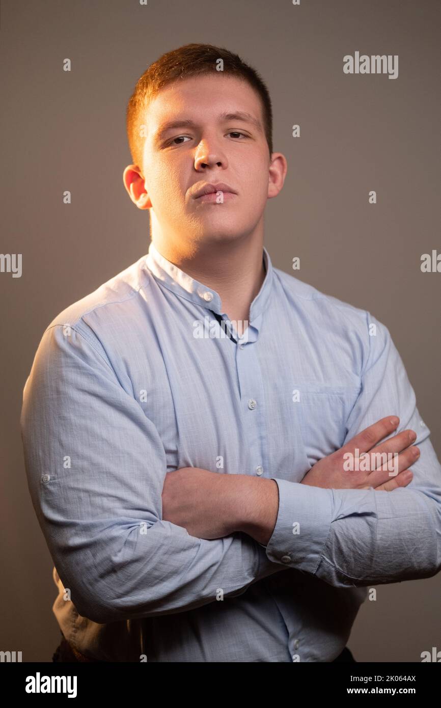 Körper positive Selbstliebe Akzeptanz übergewichtigen Menschen Stockfoto