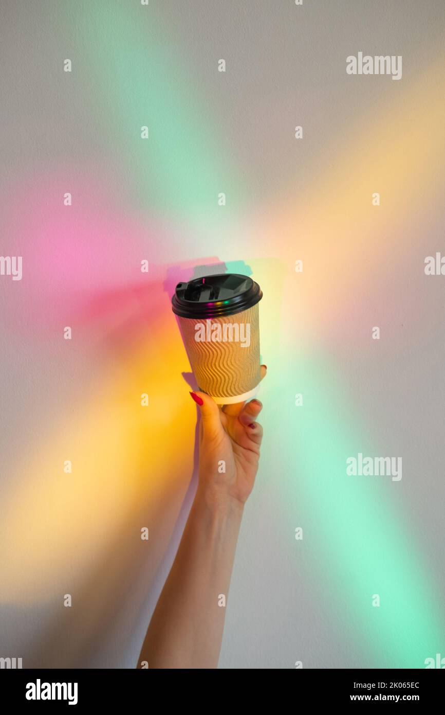 Kaffeezeit Heißgetränkebehälter Pause einlegen Stockfoto