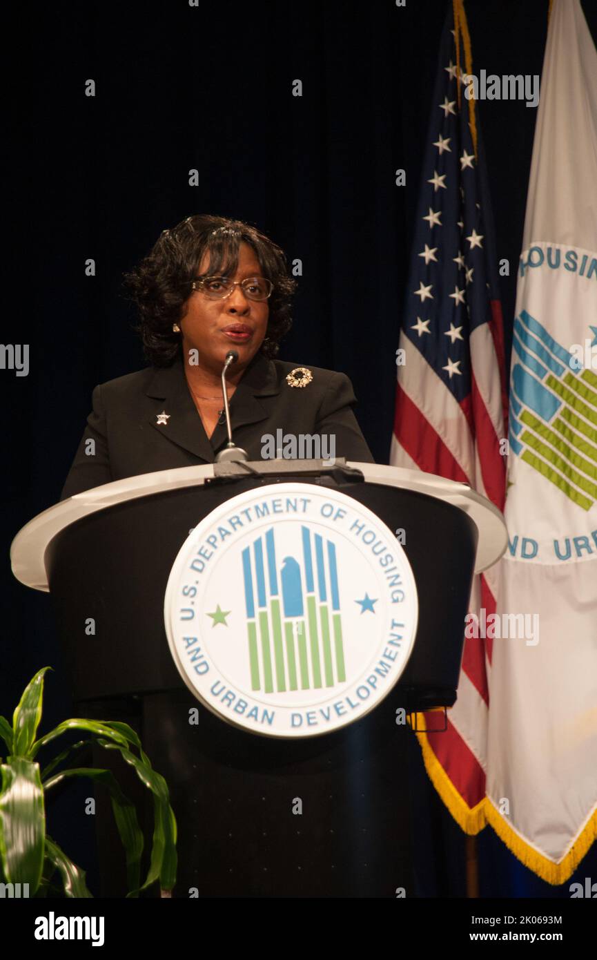 Das Büro des Chief Human Capital Officer (OCHCO) ist eine allhändige Abschlusszeremonie. Stockfoto