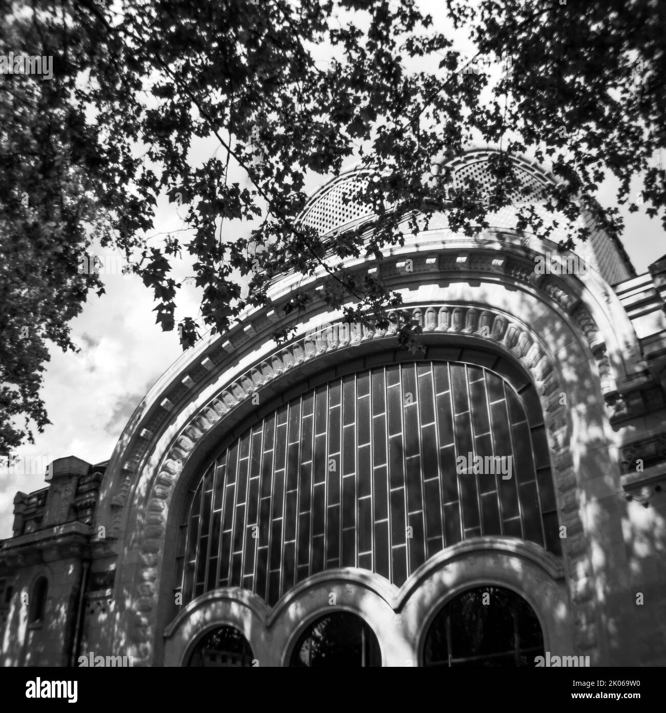 The Hall of Springs, B&W View, Vichy, Allier, AURA Region, Mittelfrankreich Stockfoto