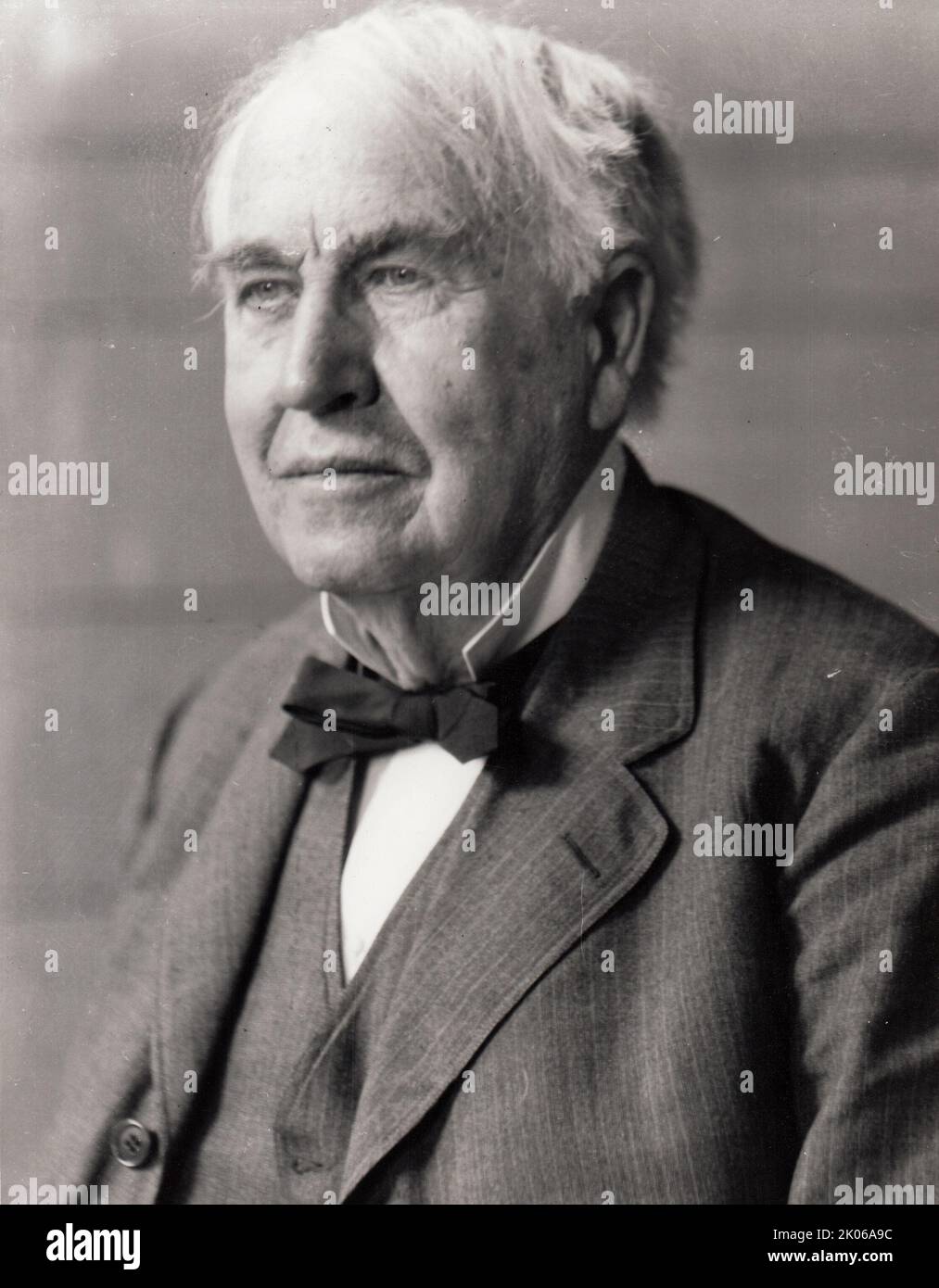 Porträt von Thomas Edison. 1925. Unbekannter Fotograf. Stockfoto