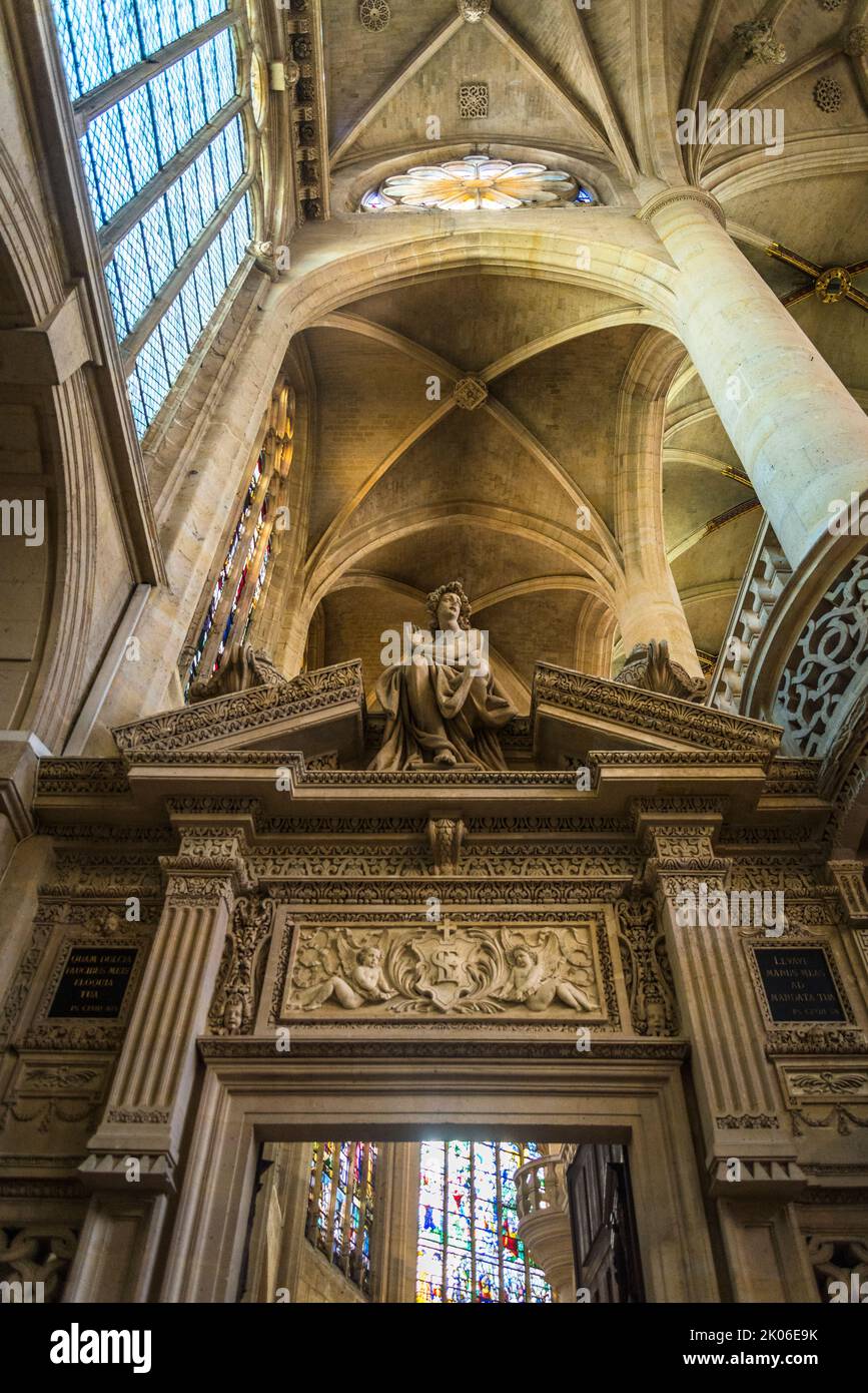 Saint-Étienne-du-Mont Kirche, gotische Kirche, die den Schrein von St. Geneviève enthält, der schutzpatron von Paris, Paris, Frankreich Stockfoto