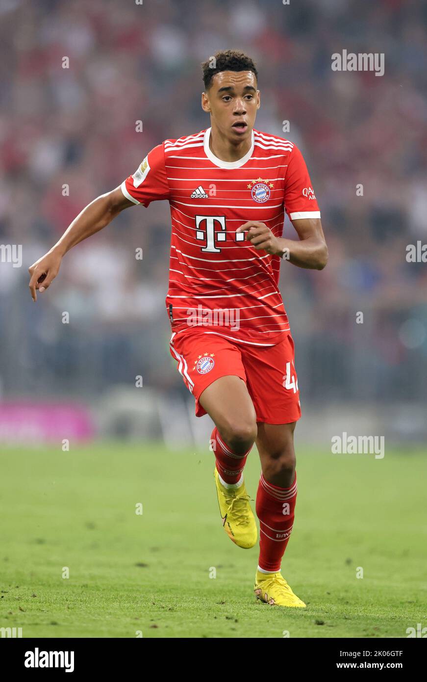 Jamal Musiala von Bayern München FC Bayern MŸnchen - Borussia Mšnchengladbach 27.8.2022 Fussball 1 . Bundesliga Saison 2022 / 2023 © diebilderwelt / Alamy Stock Stockfoto