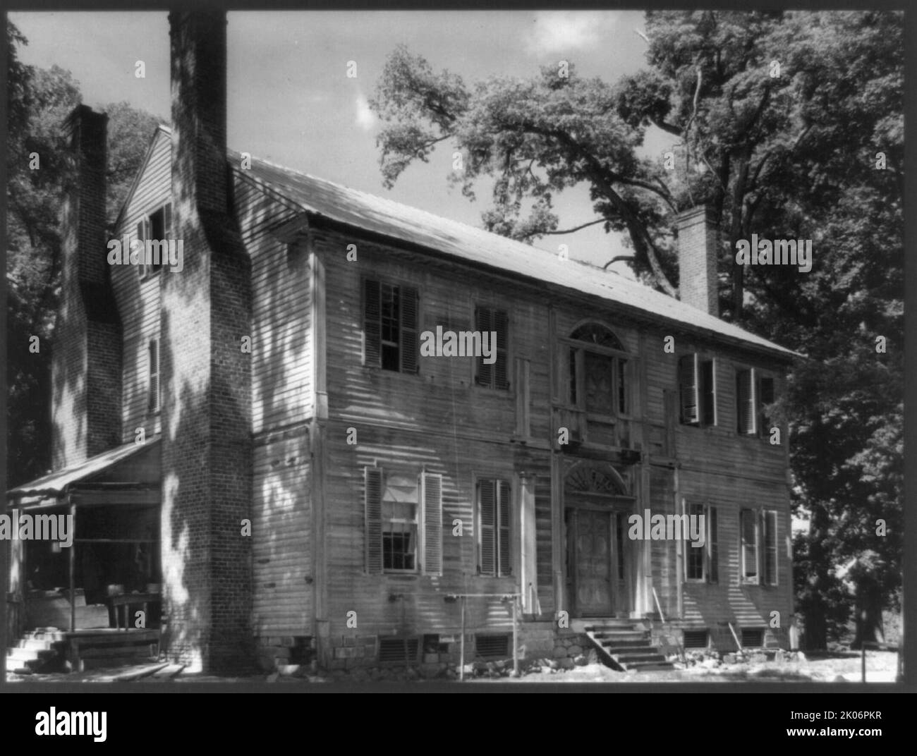 Burnside, Hunt-Hamilton House, zeigt Tidewater-Details, vor dem Umbau, Williamsboro, Vance County, North Carolina, c1935. (Der Tidewater-Stil der Architektur findet sich vor allem in Küstengebieten der südlichen Vereinigten Staaten). Stockfoto