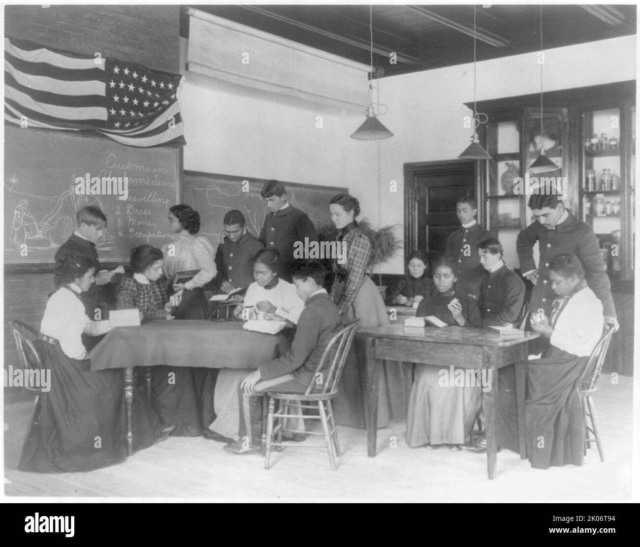 Hampton Institute, VA., 1899 - Klassenzimmer-Szenen - Bibelgeschichte, 1899 oder 1900. Stockfoto
