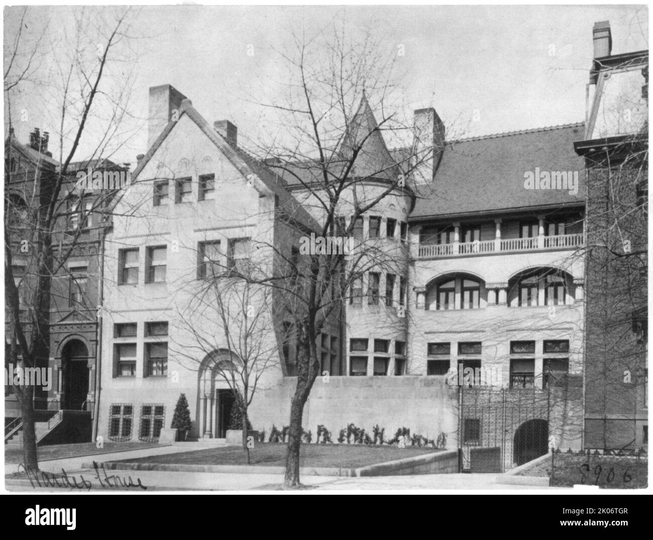 Warder House, Washington, D.C., 1900?. Außenansicht, Benjamin H. Warder House, 1515 K Street, N.W. Stockfoto