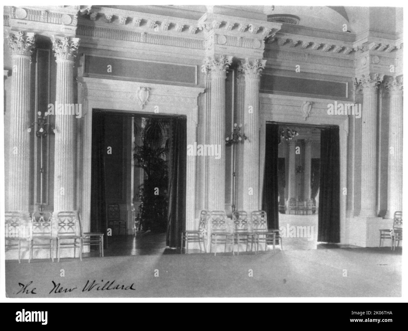 Der neue Willard, zwischen 1890 und 1950. Festsaal im Willard Hotel. Stockfoto