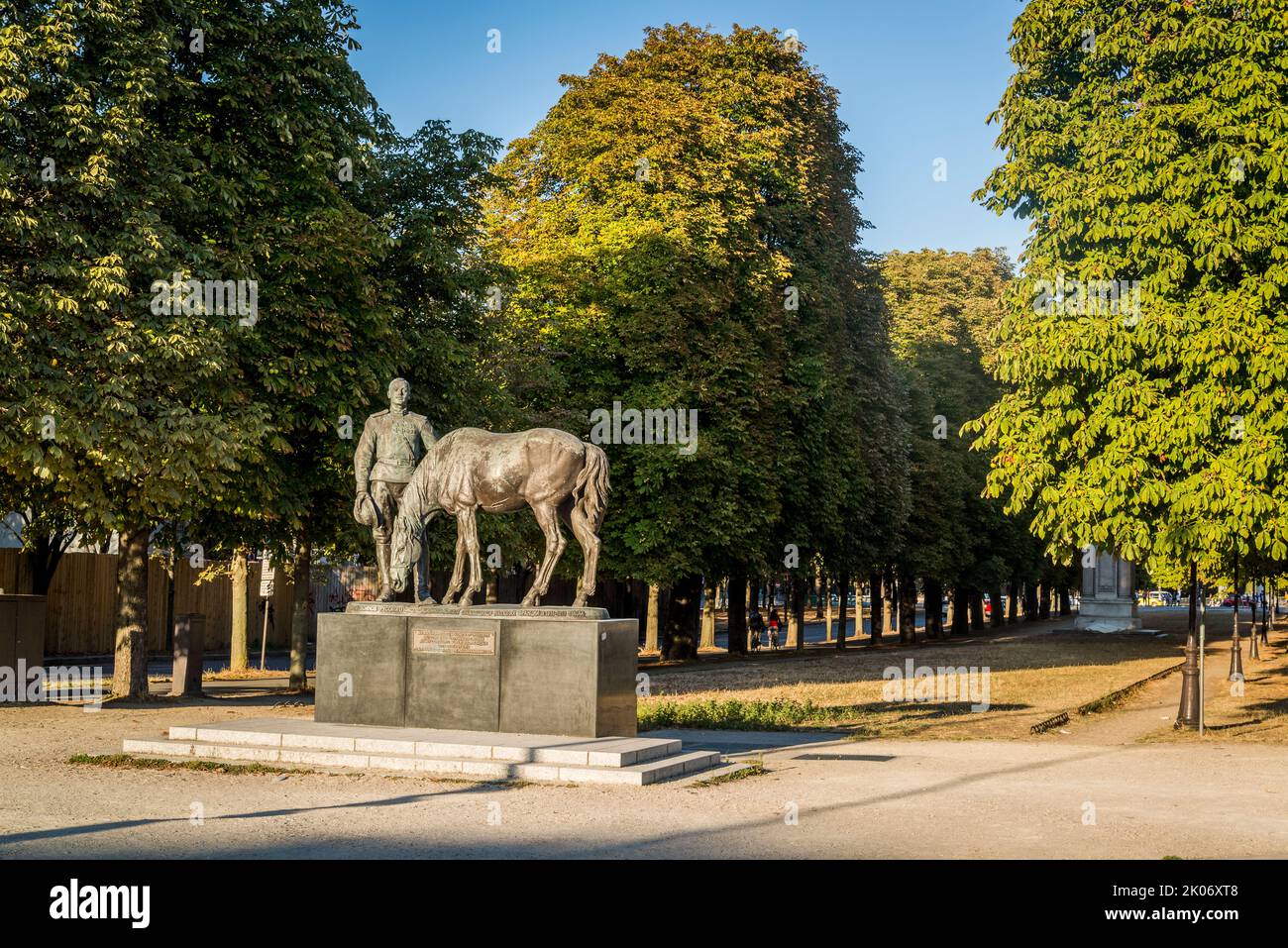 Denkmal zum Gedenken an die russische Expeditionstruppe 1916 - 1918, Paris, Frankreich Stockfoto