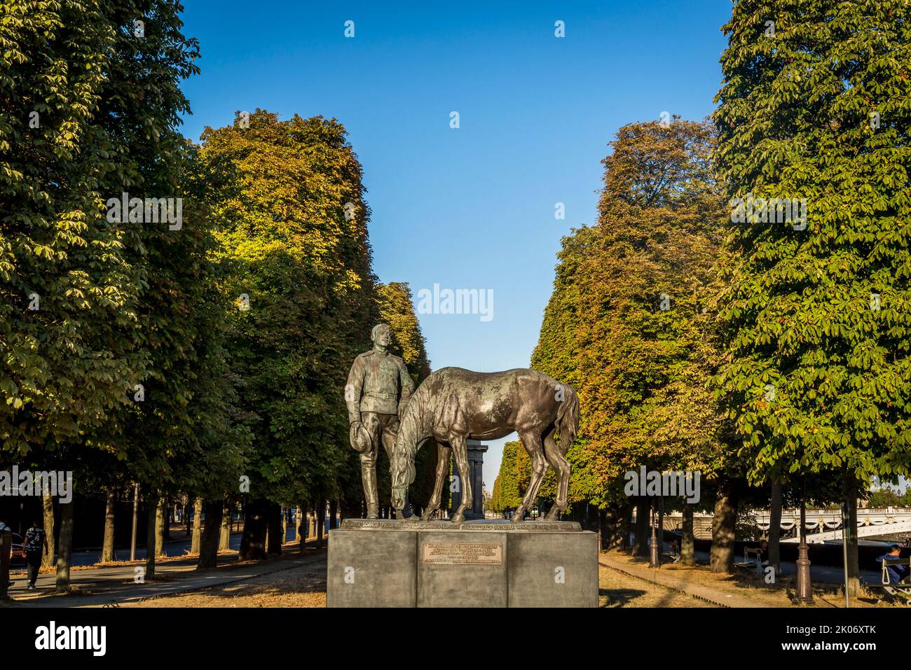 Denkmal zum Gedenken an die russische Expeditionstruppe 1916 - 1918, Paris, Frankreich Stockfoto