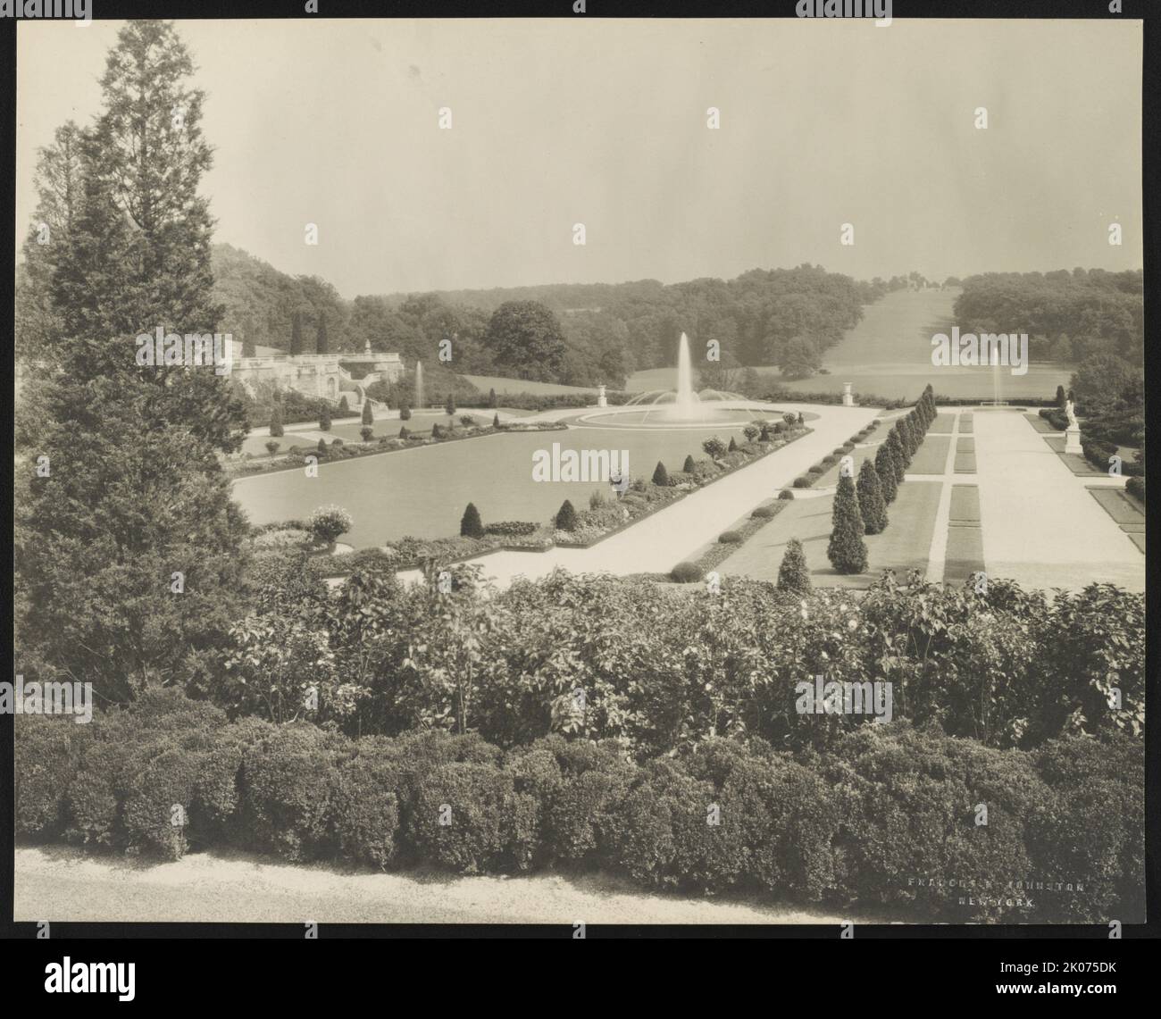 Whitemarsh Hall, Philadelphia, Pennsylvania, Blick vom Haus der Gärten, c1922. Stockfoto