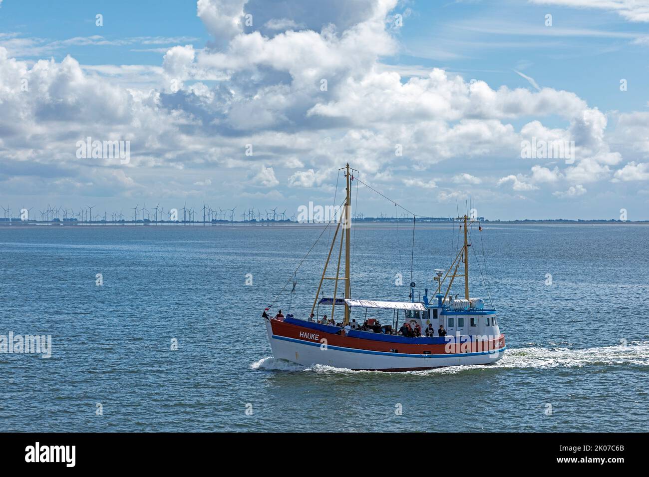 Fischerboot vor Büsum, Schleswig-Holstein, Deutschland Stockfoto