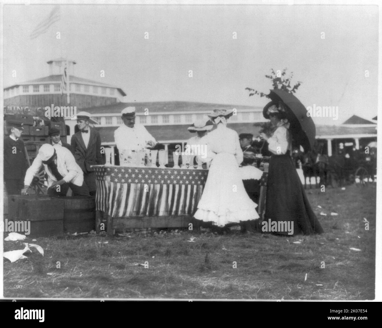 Minnesota State Fair: Imbissstand, 1900?. Stockfoto