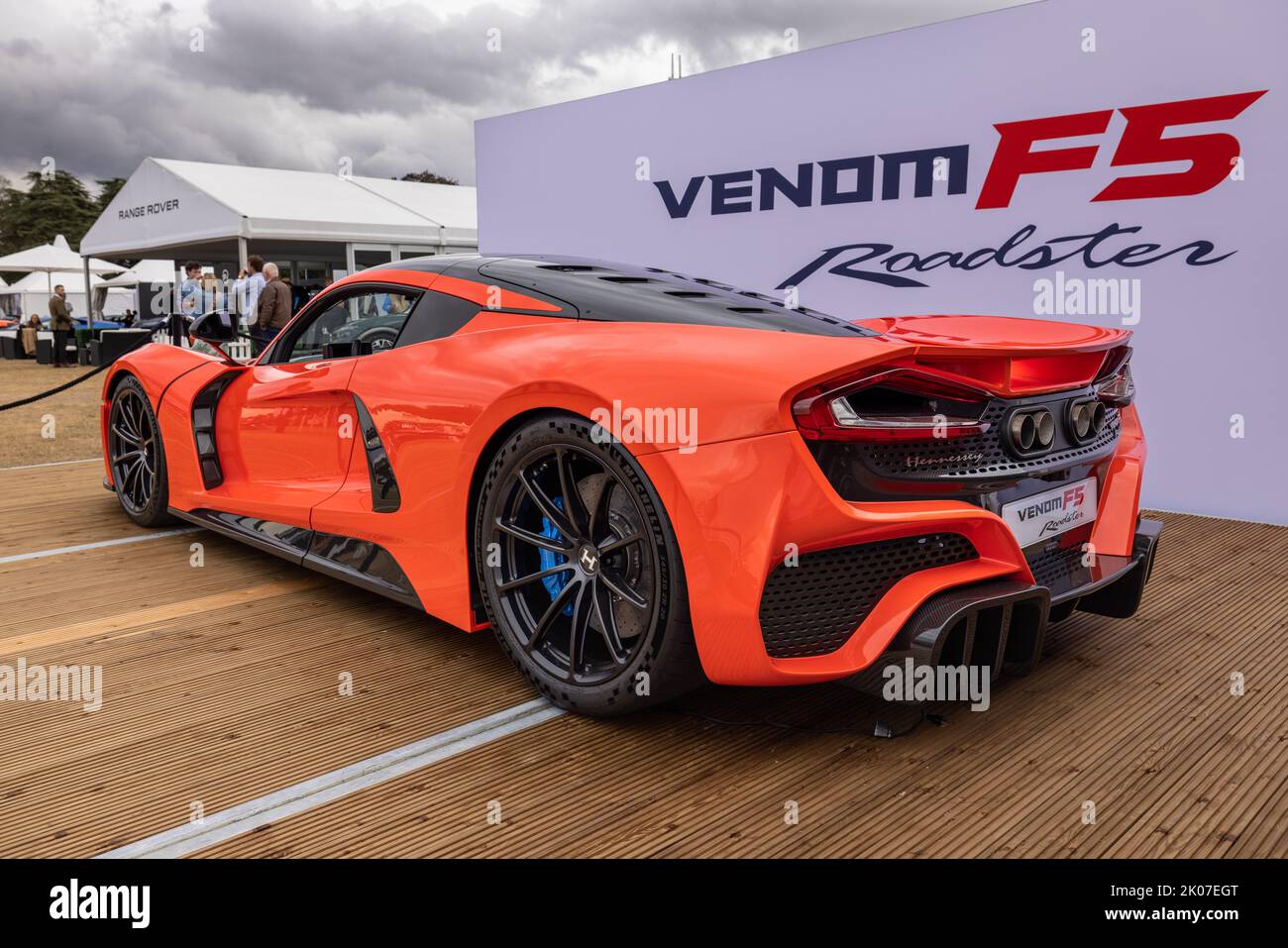 Hennessey Venom F5 Roadster, ausgestellt auf dem Salon Privé Concours d’Elégance, der am 4.. September 2022 im Blenheim Palace stattfand Stockfoto