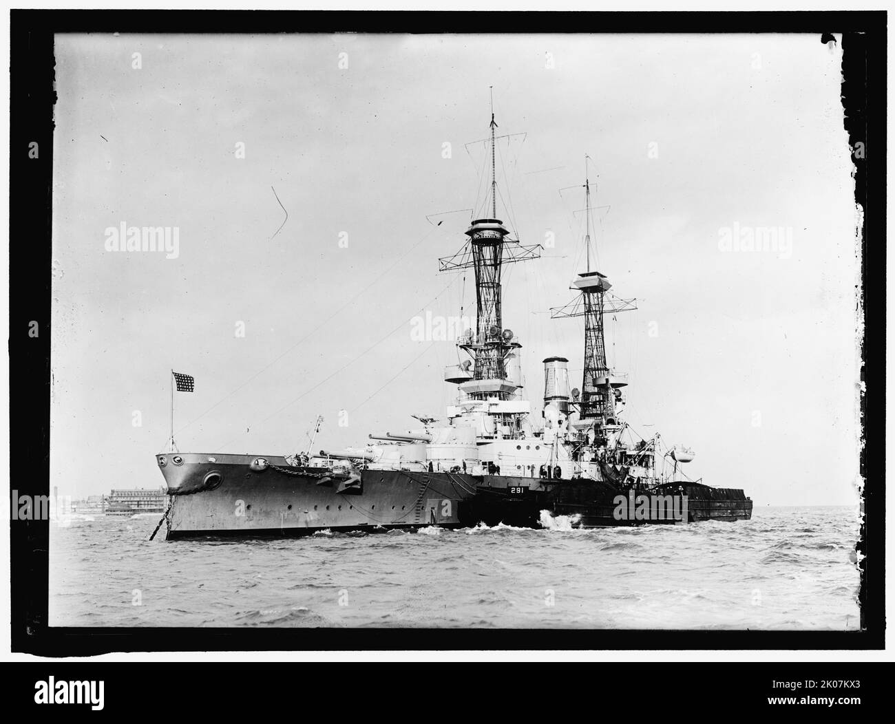 Schlachtschiff der South Carolina-Klasse, entweder South Carolina oder Michigan, die ersten amerikanischen Schlachtschiffe Stockfoto