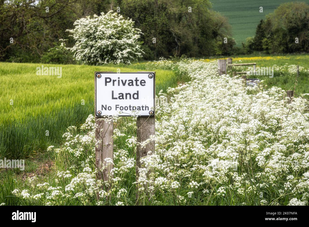 Private Land Zeichen Stockfoto