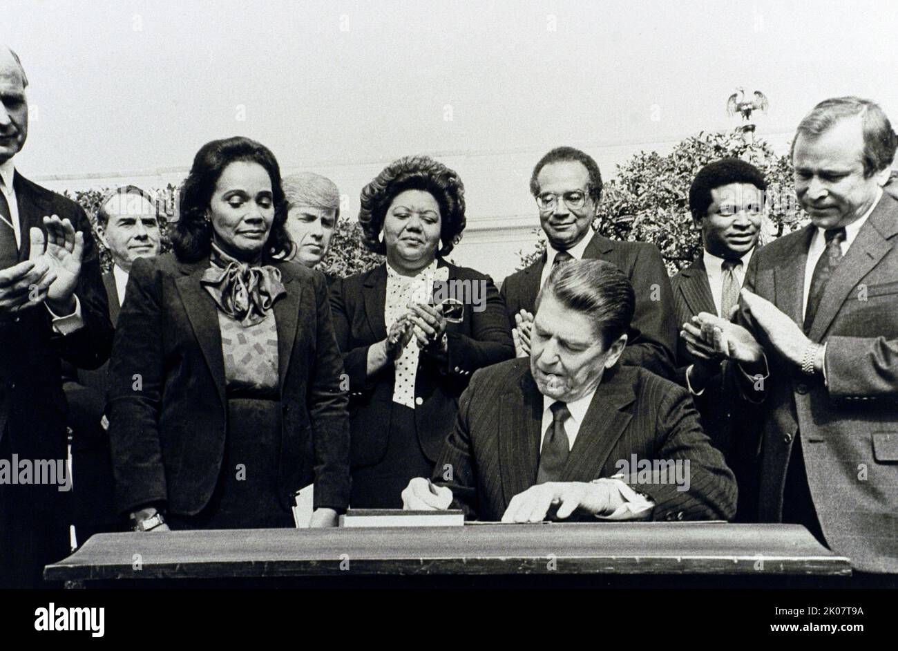 Präsident Reagan. Stockfoto
