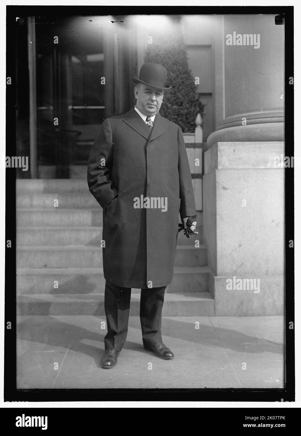 William Hale Thompson, Bürgermeister von Chicago, zwischen 1911 und 1917. Der amerikanische Politiker Big Bill, bekannt als einer der unethischsten Bürgermeister der amerikanischen Geschichte, vor allem wegen seiner offenen Allianz mit dem Gangster Al Capone. Stockfoto
