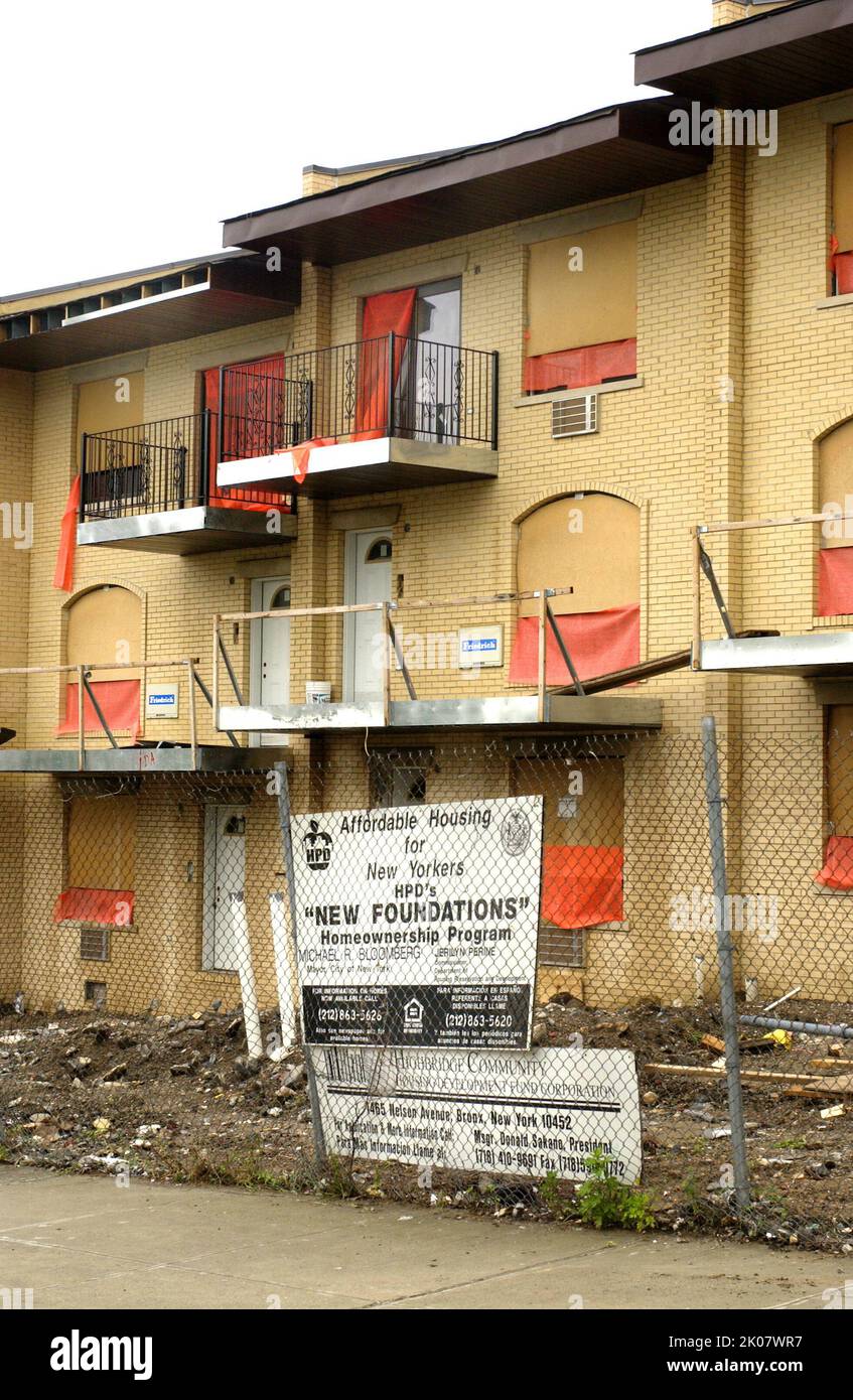 Wählen Sie Ansichten aus den USA aus. Beispiele für Wohnungen und Nachbarschaften. Stockfoto