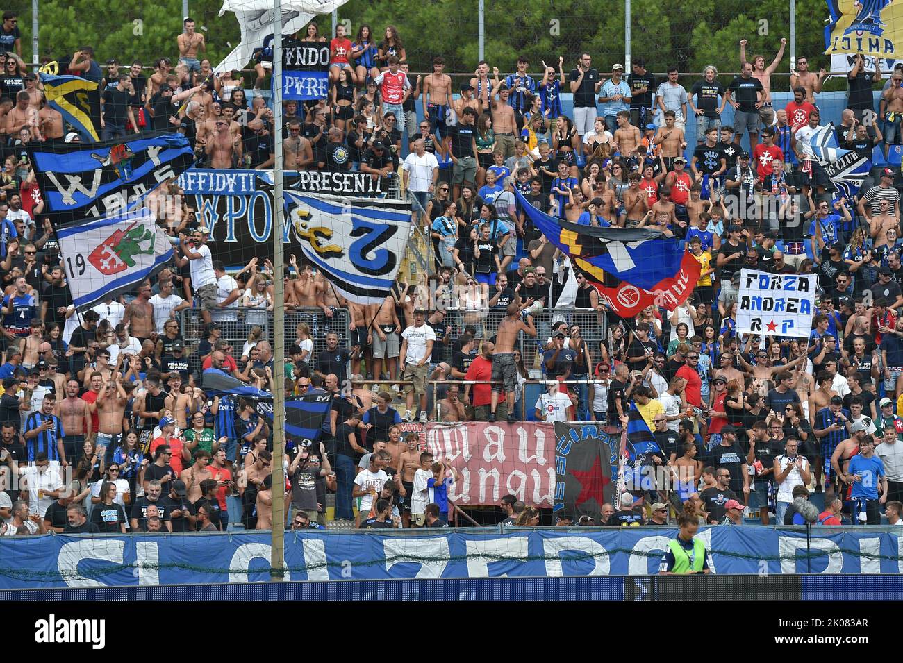 Fans von Pisa während AC Pisa vs Reggina 1914, italienische Fußball-Serie B Spiel in Pisa, Italien, September 10 2022 Stockfoto