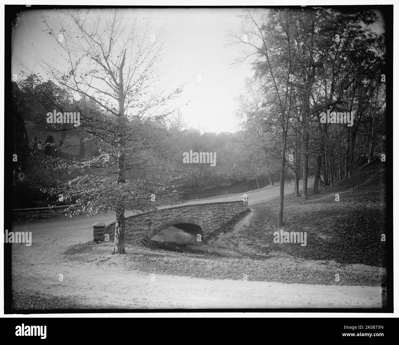 Rock Creek Park Szenen, zwischen 1910 und 1920. Stadtpark in Washington, D.C., erstellt durch einen Kongress-Akt im Jahr 1890. Stockfoto