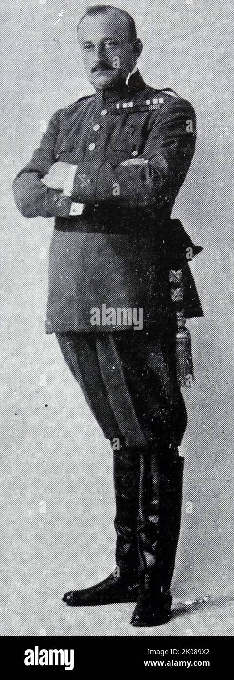 Miguel Primo de Rivera y Orbaneja, 2. Marquess of Estella (8. Januar 1870 - 16. März 1930), war ein Diktator, Aristokrat und Militäroffizier, der während der Restaurationszeit Spaniens von 1923 bis 1930 als Premierminister von Spanien diente Stockfoto