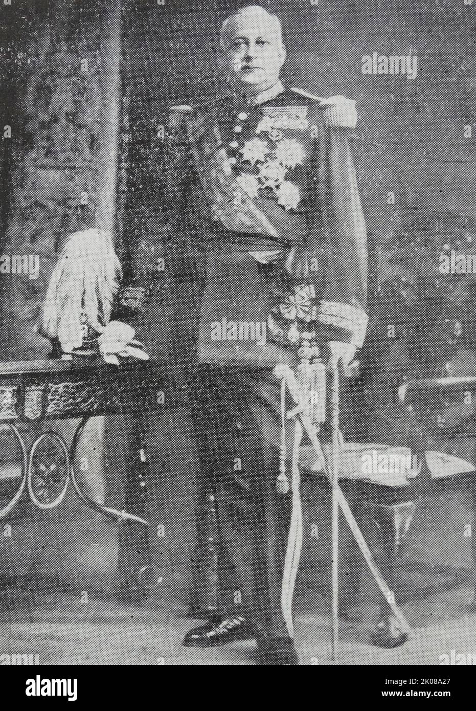 Miguel Primo de Rivera y Orbaneja, 2. Marquess of Estella (8. Januar 1870 - 16. März 1930), war ein Diktator, Aristokrat und Militäroffizier, der während der Restaurationszeit Spaniens von 1923 bis 1930 als Premierminister von Spanien diente Stockfoto