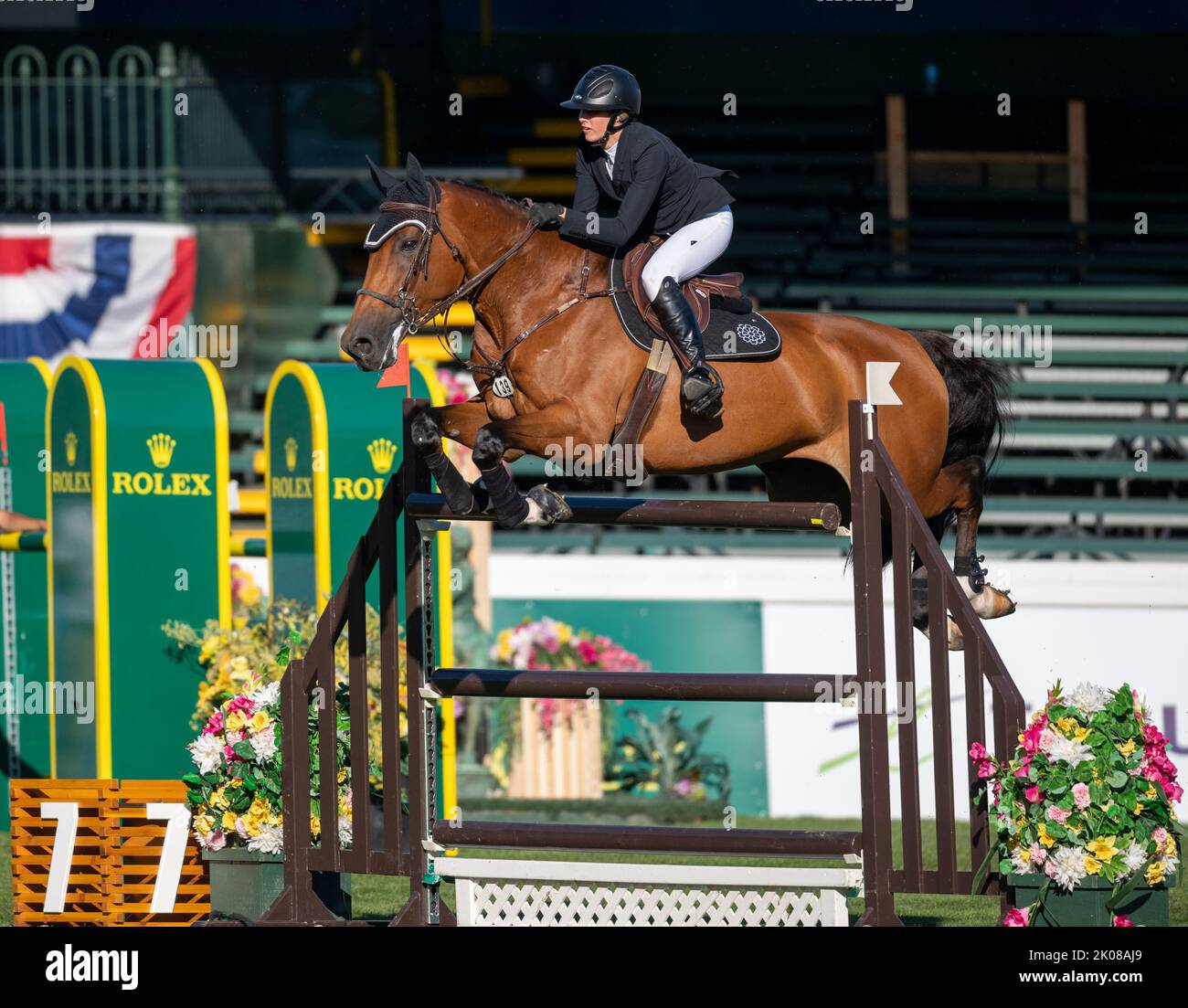 Calgary, Alberta, Kanada, 2022-09-09, Natalie Dean (USA) Riding Chance Ste Hermelle, CSIO Spruce Meadows Masters, - Tourmeline Oil Cup Stockfoto