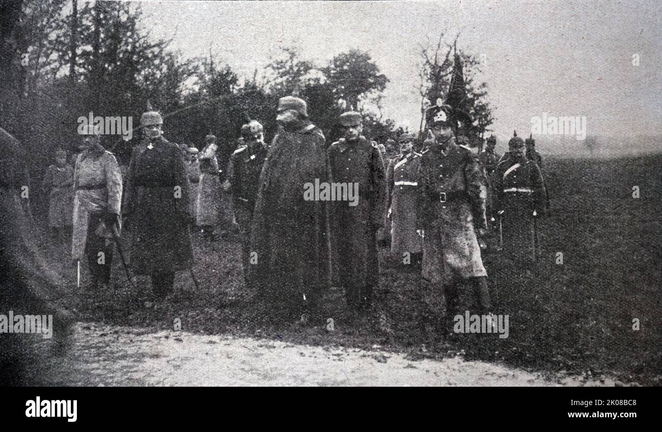 Deutsche Offiziere während des Ersten Weltkriegs Stockfoto