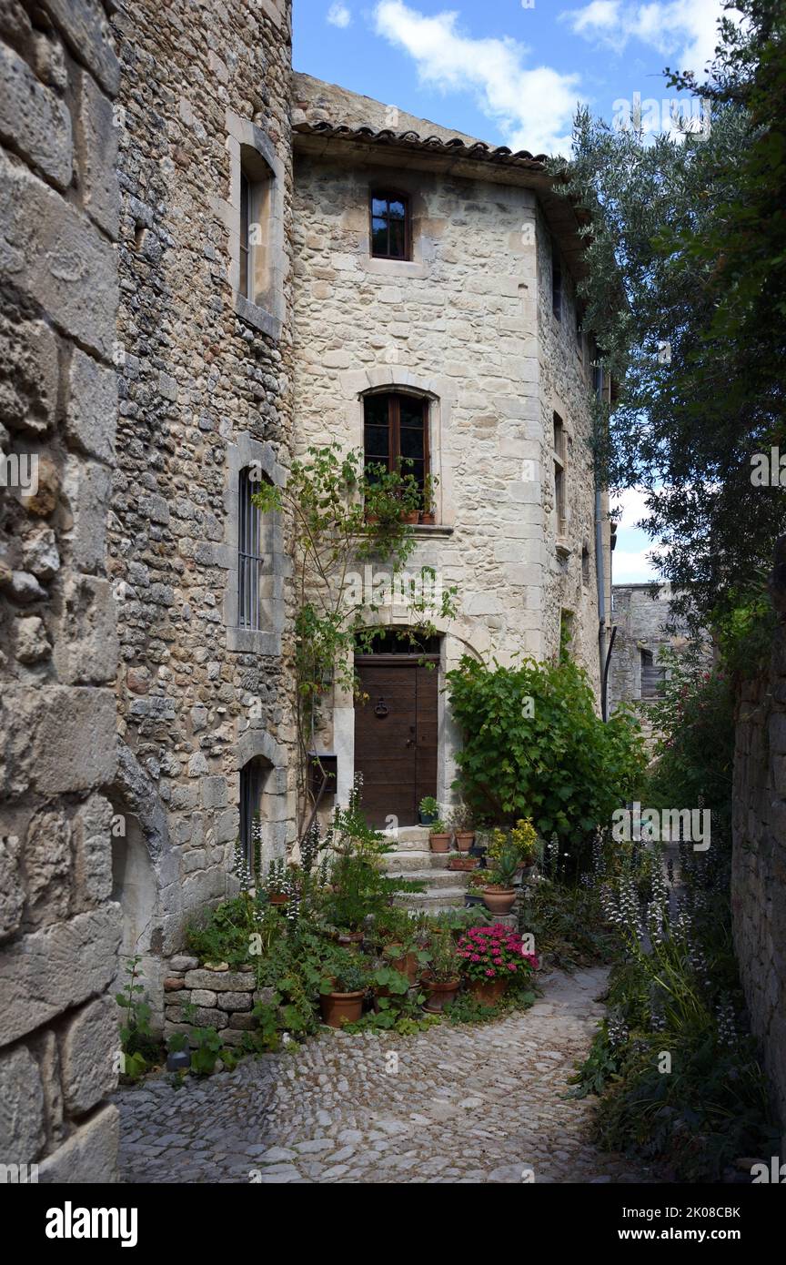 Old Stone House oder Village House im Old Village Oppède-le-Vieux Oppède Luberon Vaucluse Provence Frankreich Stockfoto