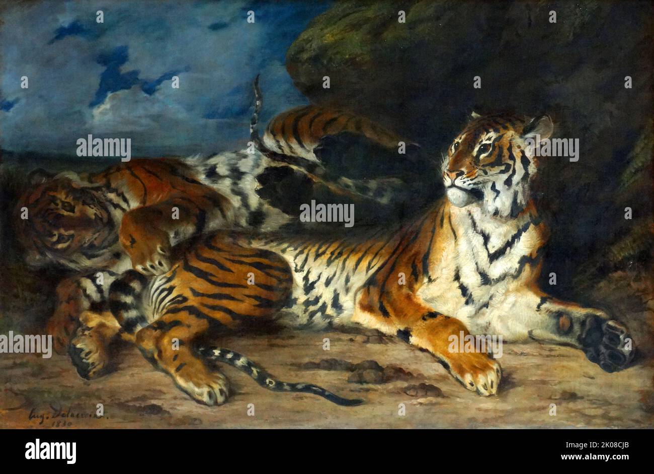 Charenton-Saint-Maurice, 1798 von Ferdinand Victor Eugene Delacroix (26. April 1798 - 13. August 1863) war ein französischer Romantikkünstler, der von Beginn seiner Karriere als Leiter der französischen Romantikschule angesehen wurde Stockfoto