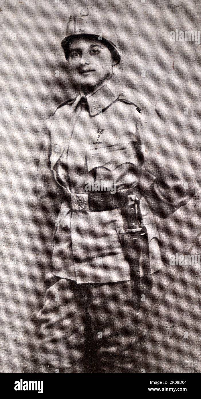 Deutscher Soldat im Ersten Weltkrieg Stockfoto