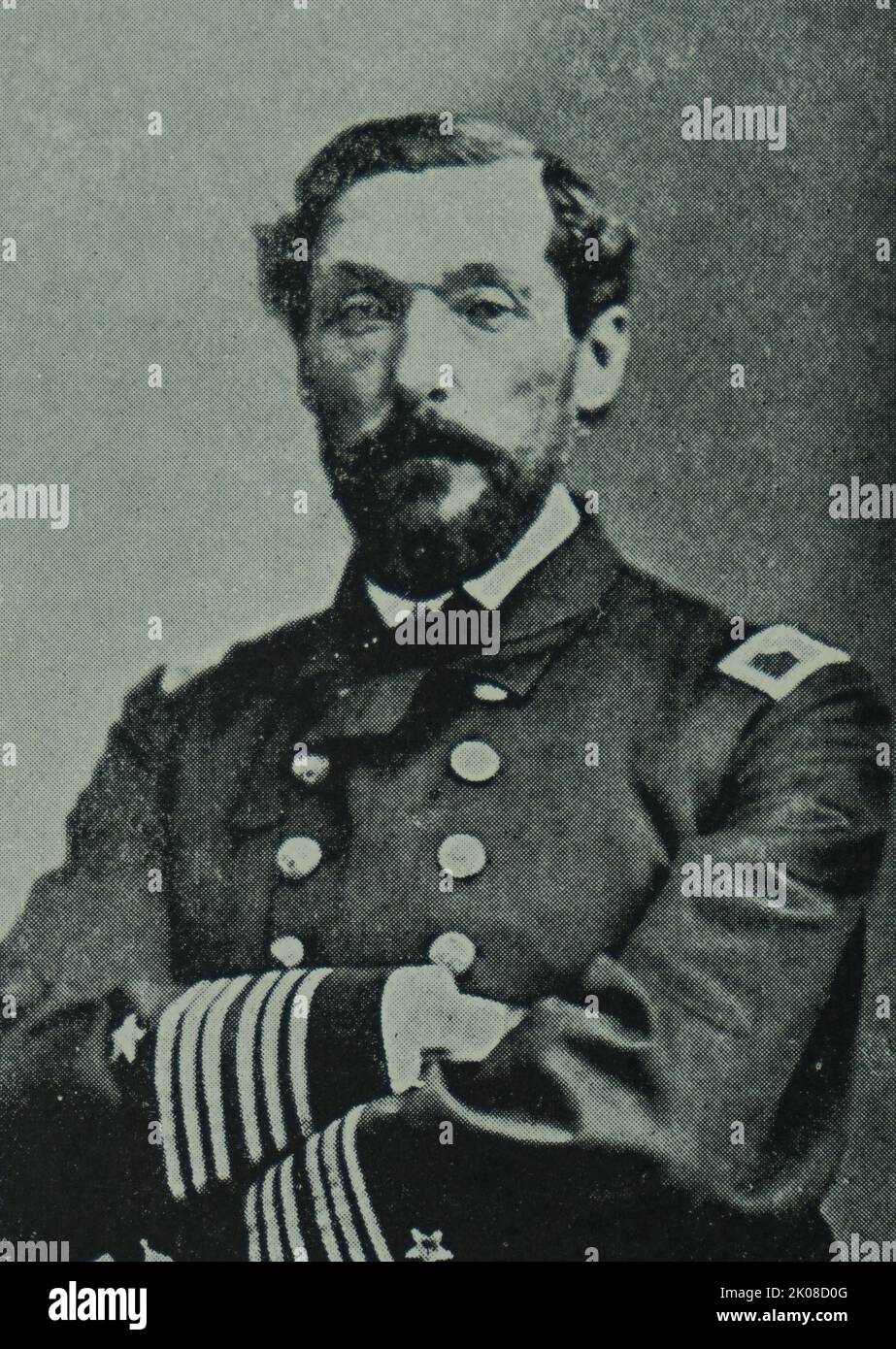 Percival Drayton (25. August 1812 - 4. August 1865) war ein Karriereoffizier der US-Marine. Während der Paraguay-Expedition diente er im brasilianischen Squadron, im Mittelmeer-Squadron und als Stabsoffizier Stockfoto