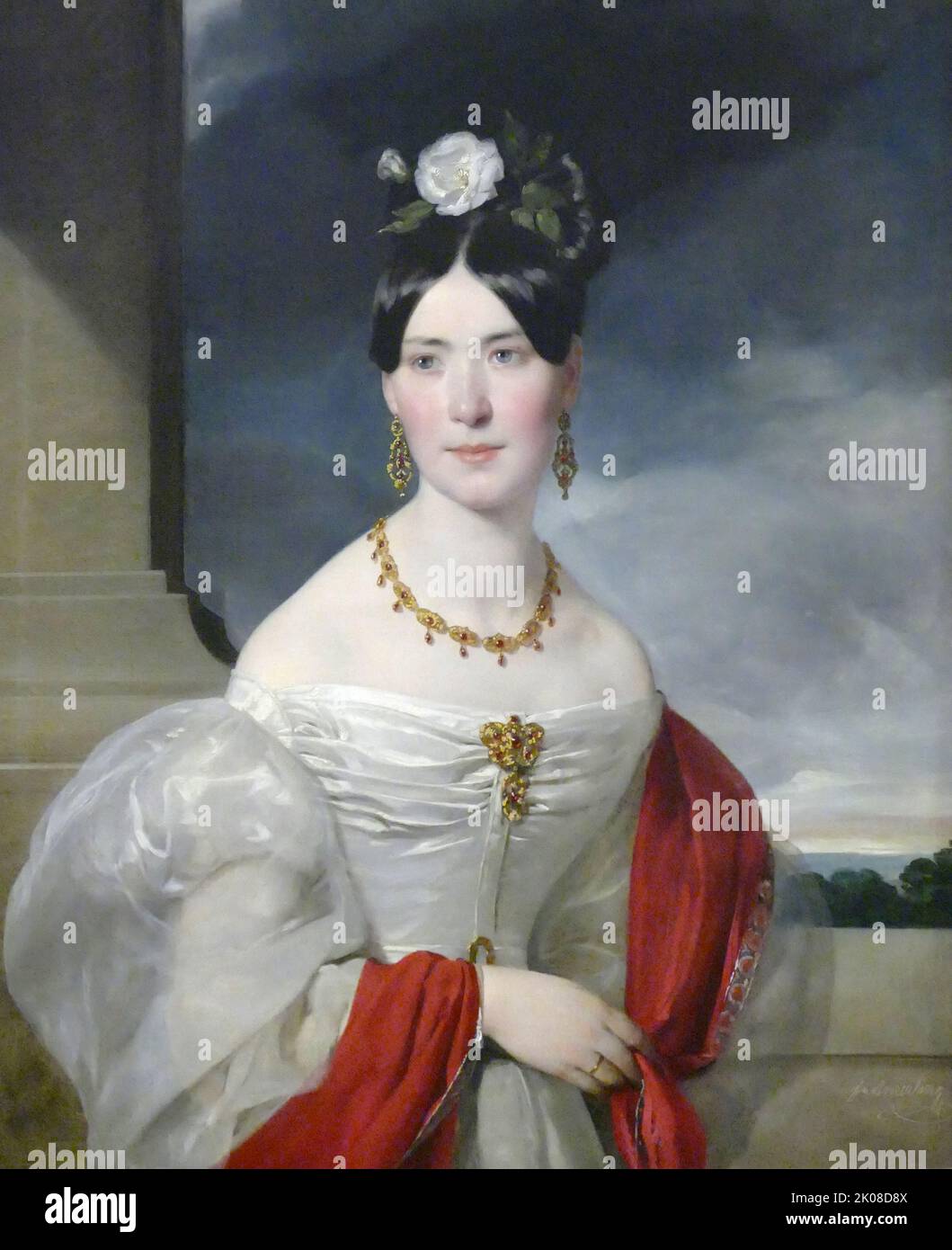 Baroness Marie Vesque von Puttingen (1814-1899), 1832 von Friedrich von Amerling (14. April 1803 - 14. Januar 1887) war eine österreichisch-ungarische Porträtmalerin am Hof von Franz Josef Stockfoto