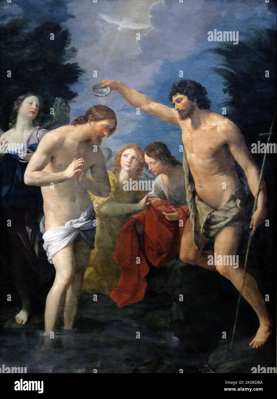 Johannes der Täufer, 1641, von Giovanni Francesco Barbieri (8. Februar 1591 - 22. Dezember 1666), besser bekannt als Guercino oder il Guercino, war ein italienischer Barockmaler und Zeichner aus dem Cento in der Emilia, der in Rom und Bologna tätig war Stockfoto